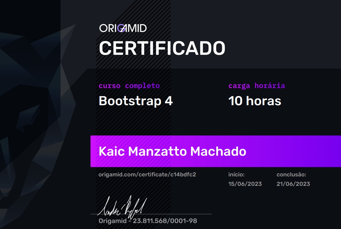 Imagem Certificado