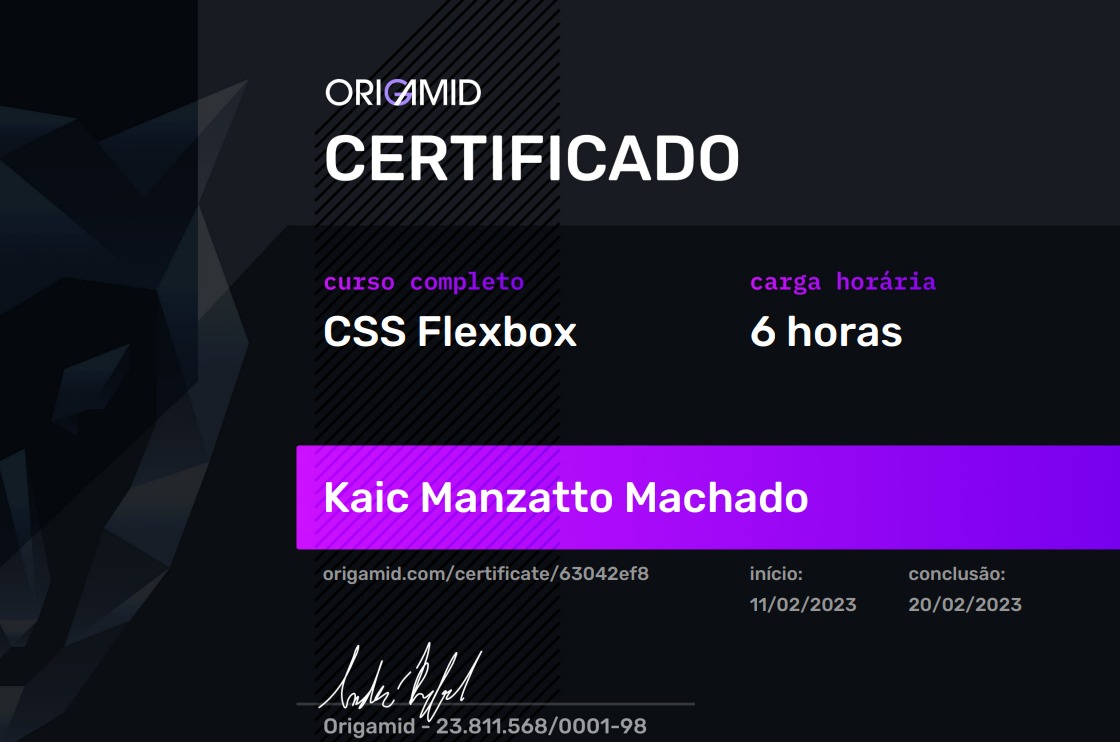 Imagem Certificado